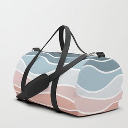 Blue and pink retro style design Duffle Bag