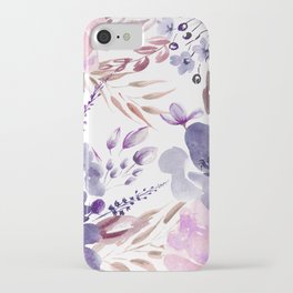 Watercolor giant flowers iPhone Case