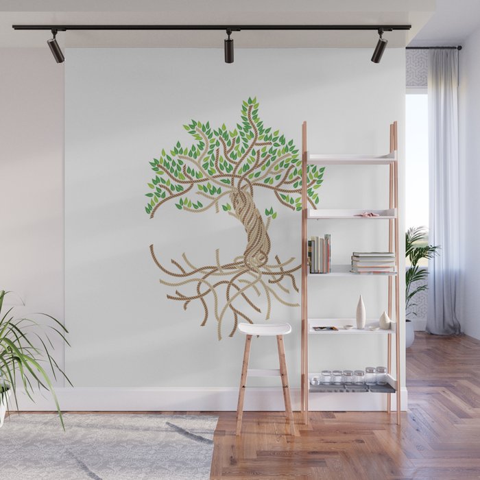 Rope Tree of Life. Rope Dojo 2017 white background Wall Mural