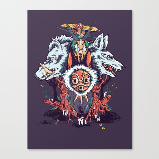 The Wolf Princess (Purple) Canvas Print