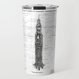 Apollo 11 Saturn V Blueprint in High Resolution (white) Travel Mug