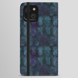 Dark Pineapple Batik Pattern iPhone Wallet Case