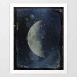 The first surviving photograph of the Moon (John Adams Whipple, Harvard College Observatory, 1852) Art Print