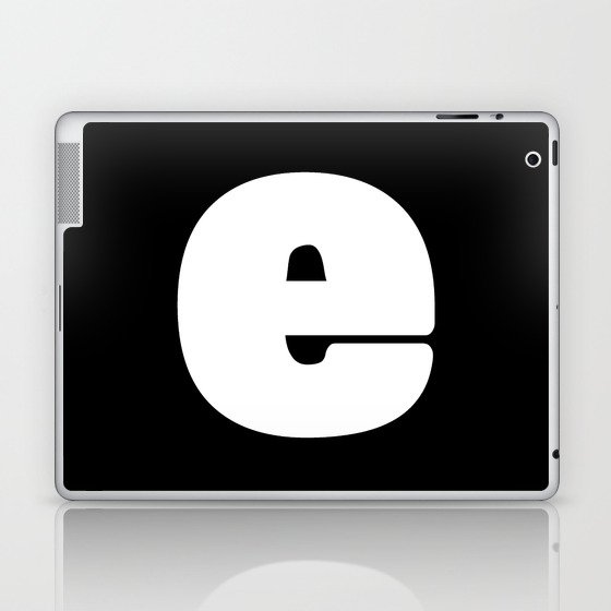 e (White & Black Letter) Laptop & iPad Skin