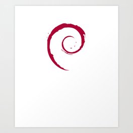 Debian Official Spiral Swirl Logo T-Shirt Art Print