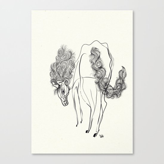 White horse Canvas Print