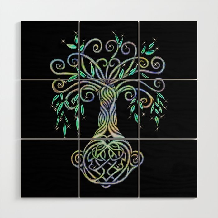 Celtic Tree of Life Multi Colored Wood Wall Art