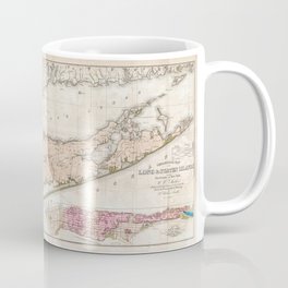 1842 Mather Map of Long Island, New York Coffee Mug