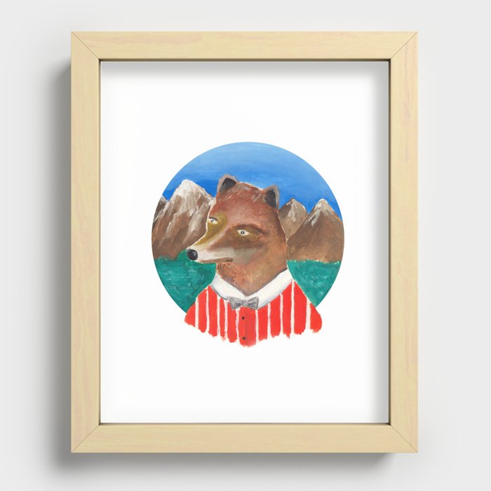 Fox of Lion Recessed Framed Print