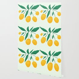 Lemons Branches Wallpaper