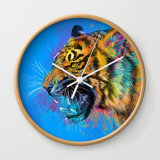 Angry Tiger Wall Clock