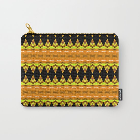 Black Diamonds on Orange Carry-All Pouch
