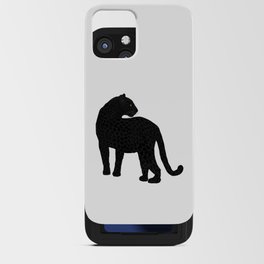 digital painting of a black leopard iPhone Card Case
