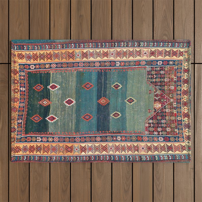 Sivas Antique Turkish Niche Kilim Print Outdoor Rug by Vicky Brago