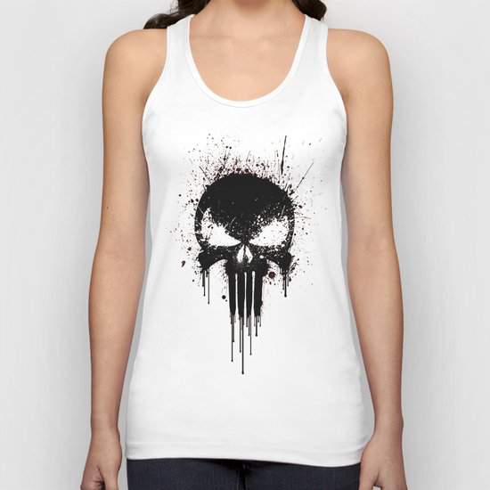 Black Skull Unisex Tank Top