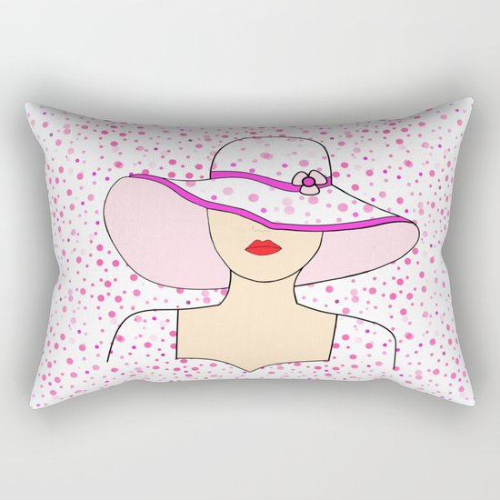 Fashion Portrait Rectangular Pillow