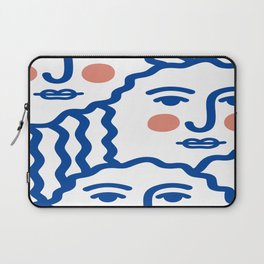 Girl's Face w Orange Cheek Pints  Laptop Sleeve