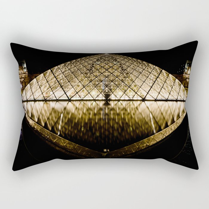 Musee Louvre Pyramid Rectangular Pillow