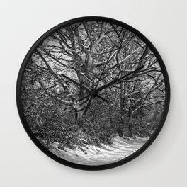 Winter Woodland Walk Wall Clock