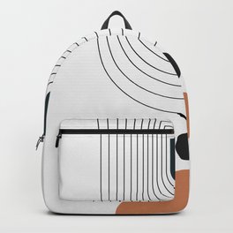 Abstract circles and gate background Backpack