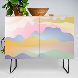Morning glow Ombre landscape  Credenza
