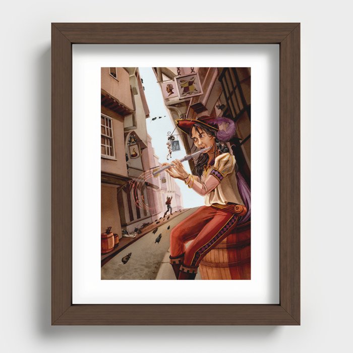 Pied Piper Recessed Framed Print