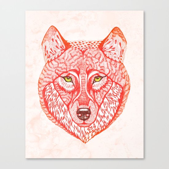 Red wolf Canvas Print