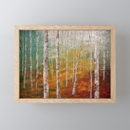 Birch Tree Forest Framed Mini Art Print