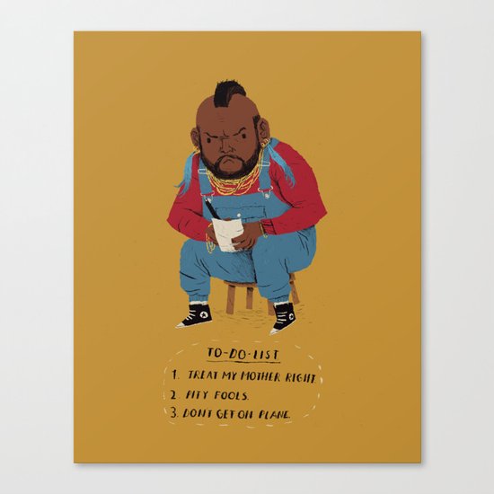 T to-do-list. Canvas Print