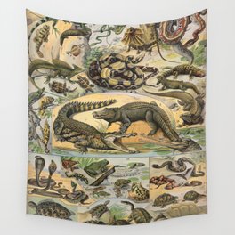 Reptile Illustration - Larousse Wall Tapestry
