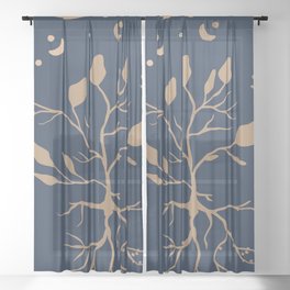 Celestial Pattern Sheer Curtain