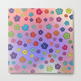 cute flowers Metal Print | Cuteshape, Ink, Summerdoodle, Digital, Illustration, Vector, Graphicdesign, Pattern, Acrylic, Oil 