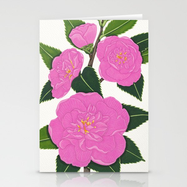PINK WINTER CAMELLIA I Stationery Cards