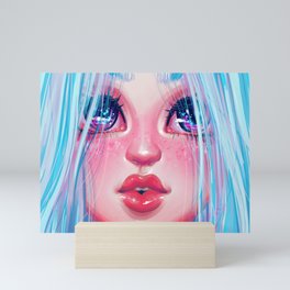 Pink Sparkles in Her Eyes Mini Art Print