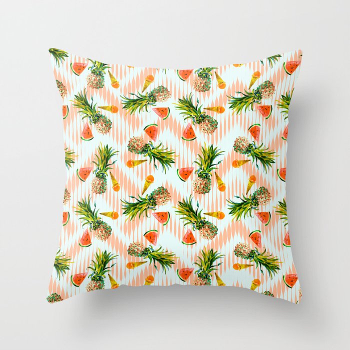 Summer pattern I Throw Pillow