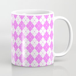 Light Magenta Pink Argyle Diamond Pattern Mug