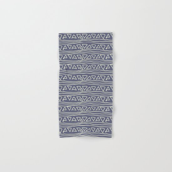 Blue Scribbles Pattern 03 Hand & Bath Towel