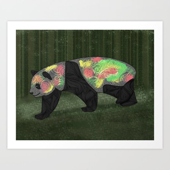 Panda Night Art Print