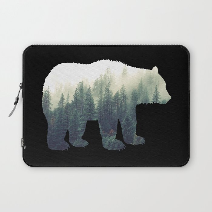 Misty Forest Bear Laptop Sleeve