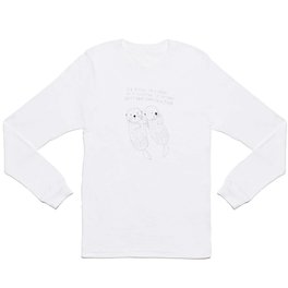Sea Otters Holding Hands Long Sleeve T Shirt
