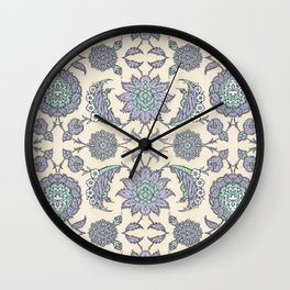Arabic Pattern - Art Deco Pattern Wall Clock | Art, Cottagecore, Moon, Retro, Vintage, Vintage Pattern, Kaleidoscope, Mcm, Fairy Core, Pattern 