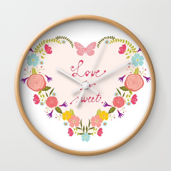 Love is Sweet Wall Clock