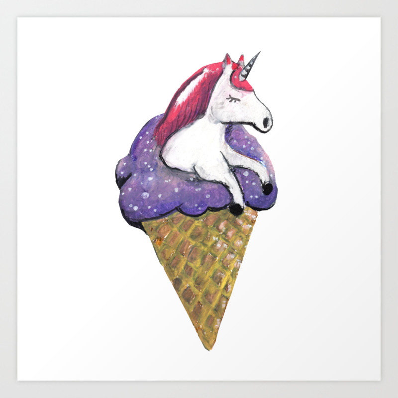 Unicorn In Ice Cream Oil Pastel Art Print By Mantrapop Society6 Oil pastels are a unique medium to create beautiful works of art. unicorn in ice cream oil pastel art print by mantrapop