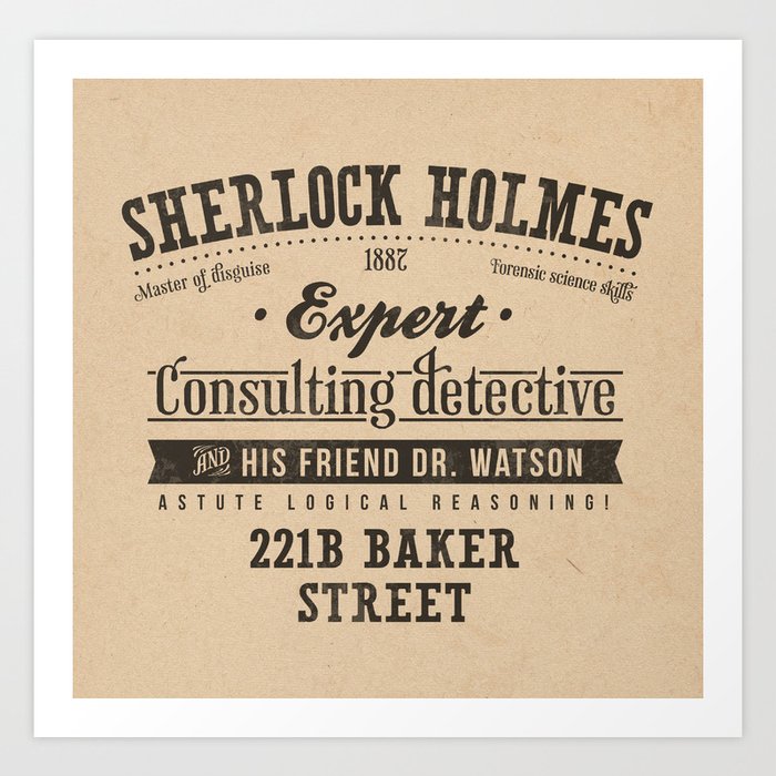 Sherlock Holmes -Consulting Detective- Art Print