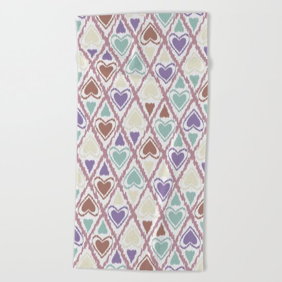 Favorite pattern . Brown and purple . Beach Towel