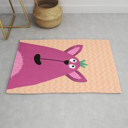 Happy Pink Monster // Kids room Rug