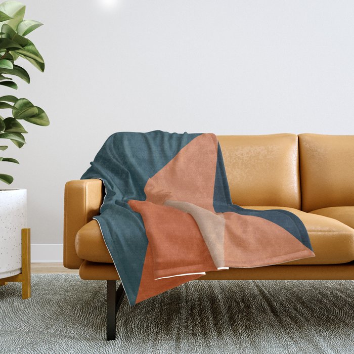 Teal and on sale orange throw blanket