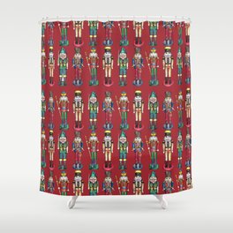 The Nutcracker Prince Pattern Red Shower Curtain