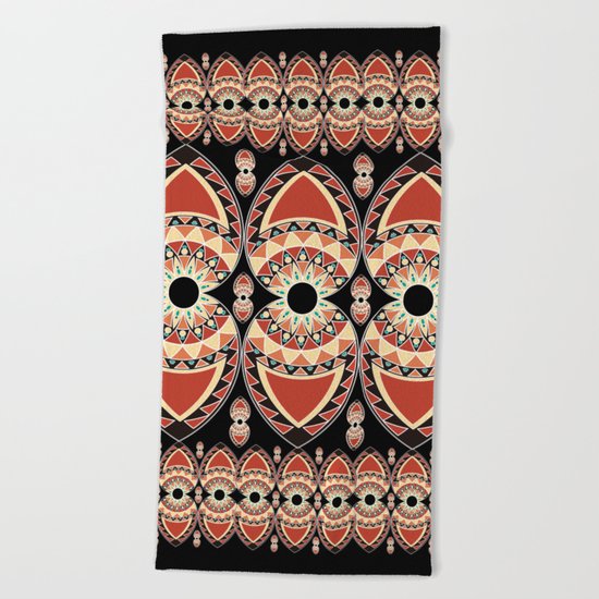 Ethnic petals. Pattern. Beach Towel