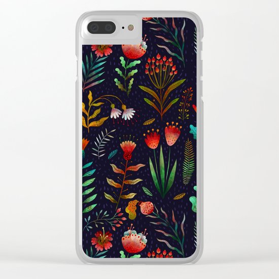 Bright flowers Clear iPhone Case